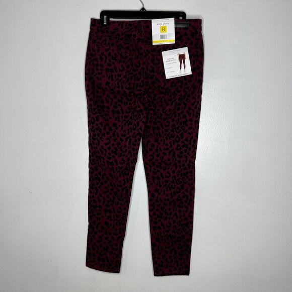 Social Standard Sanctuary Women's Size 8 Red Leopard Ankle Skinny Jeans NEW - Picture 9 of 11